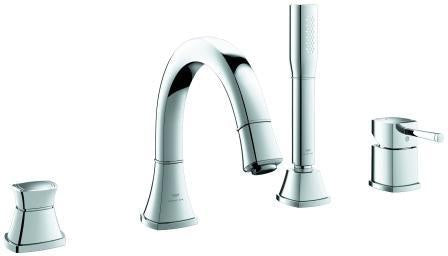 GROHE Grandera 4-Loch-Wannenkombination – Chrom, SilkMove, eigensicher
