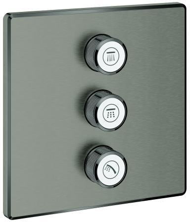 GROHE Grohtherm SmartControl 3-fach Unterputzventil Fertigmontageset eckig Chrom