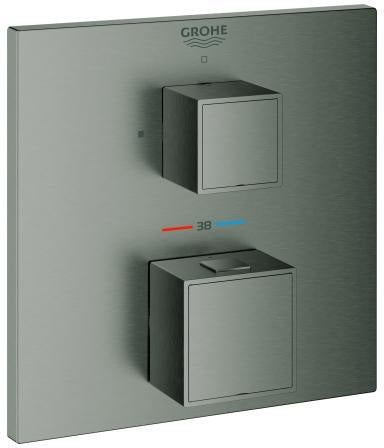 GROHE Grohtherm Cube Thermostat-Brausebatterie Fertigmontageset 1 Absperrventil Chrom