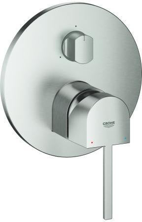 GROHE Plus Einhandbatterie Fertigmontageset 3-Wege-Umstellung Hard Graphite