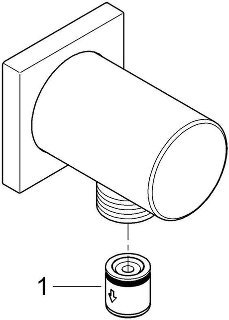 GROHE Rainshower Wandanschlussbogen 27076 mit Außengewinde und Rückstromsicherung in Chrom