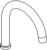 GROHE Auslauf 13170 chrom – C-Auslauf mit Strahlregler und Long-Life Oberfläche