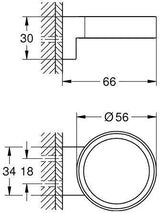 GROHE Selection Halter für Glas und Seifenspender – verchromt, verdeckte Wandmontage