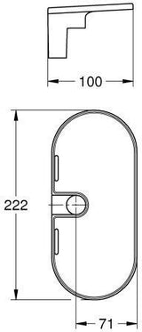 GROHE EasyReach Duschablage Tempesta aus Acryl transparent – für Ø 22 mm Brausestangen