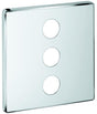 GROHE Rosette 48368 eckig für SmartControl – Chrom, Metall, Unterputz, 3-fach Ventil
