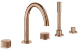 GROHE Atrio Private Collection 5-Loch-Wannenkombination mit Knopfbetätigung in Chrom