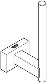 GROHE Essentials Cube Reservepapierhalter Wandmontage Metall Chrom 40623_1