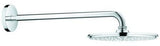 GROHE Rainshower Cosmopolitan 210 Kopfbrause-Set mit 422 mm Brausearm, Chrom, 1 Strahlart, 16,5 l/min
