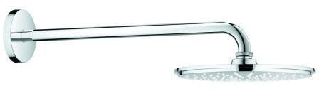 GROHE Rainshower Cosmopolitan 210 Kopfbrause-Set mit 422 mm Brausearm, Chrom, 1 Strahlart, 16,5 l/min