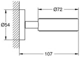 GROHE Essentials Halter für Glas, Seifenschale & Seifenspender – Chrom, Messing, verdeckte Befestigung