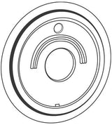 GROHE Rosette 46367 für Europlus EHM Fertigset Wanne 180 mm chrom/mattchrom