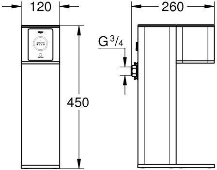 GROHE Umkehrosmose-Einheit 41134 für BLUE Pure – Wasserenthärtung ohne Mineralisierung