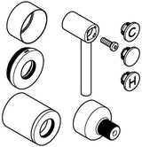 GROHE Atrio Hebelgriffe 14216, 1 Paar, Chrom – LongLife Oberfläche, H/C-Markierung