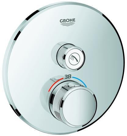 GROHE Grohtherm SmartControl Unterputz-Thermostat 1 Absperrventil rund hard graphite