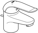 GROHE Euroeco Special Einhand-Waschtischbatterie mit Zugstangen-Ablaufgarnitur, Chrom