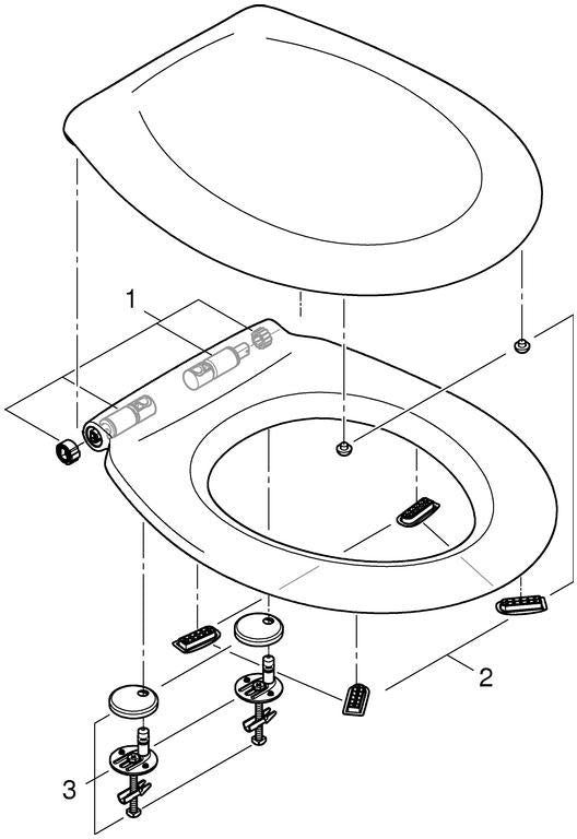 GROHE WC-Sitz Bau Keramik 39492 alpinweiß mit Quick-Release-Funktion
