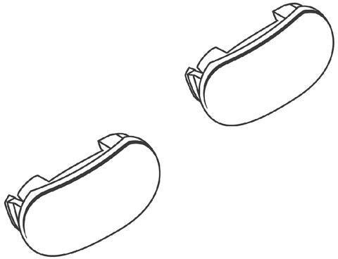 GROHE Abdeckkappe 02490 für Absperr- und Temperaturwählgriff, 2 Stück, Weiß