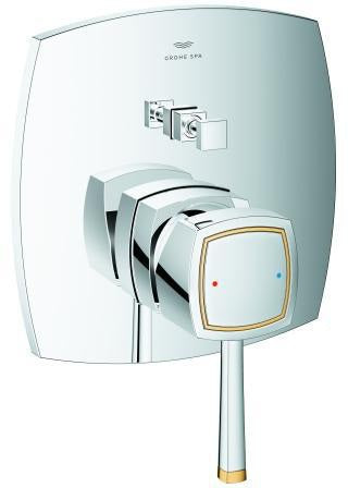 GROHE Grandera Einhand-Wannenbatterie Fertigmontageset – Chrom, SilkMove, für Rapido SmartBox