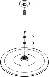GROHE Rainshower 310 Mono Kopfbrauseset mit Deckenauslass 142 mm, 1 Strahl, chrom