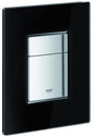 GROHE Skate Cosmopolitan WC-Betätigungsplatte in velvet black – 2-Mengen-Technik, Glasoberfläche, 156x197 mm