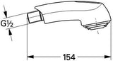 GROHE Spülbrause 46312 für Zedra/Europlus – Umstellung Mousseur/Brausestrahl, Antikalk, chrom/grau