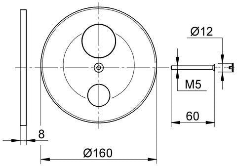 GROHE Wandrosette 440432 für Eichelberg UP-Brausebatterie MultiFlow in Chrom