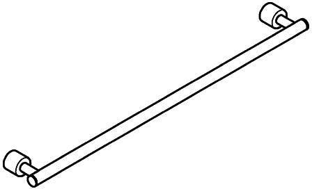 GROHE Atrio Badetuchhalter 600 mm – Hochwertiger Handtuchhalter aus Messing mit verdeckter Befestigung und Chrom-Oberfläche