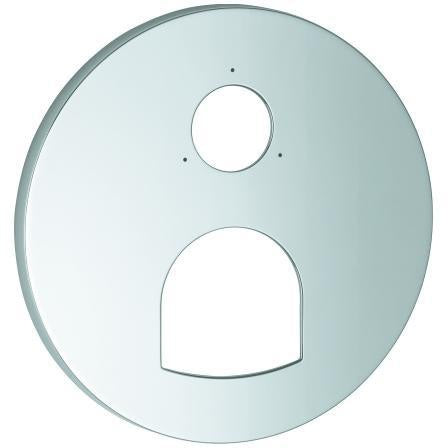 GROHE Rosette 49117 rund für Einhandmischer-Fertigmontagesets – Chrom, FastFixation, LongLife