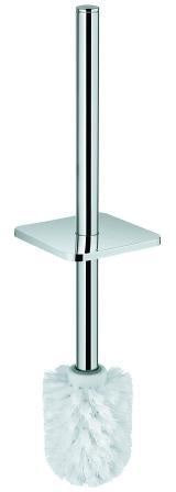 GROHE Selection Cube Ersatzbürste 40868 – WC-Bürste mit Stiel, verchromt, weiß