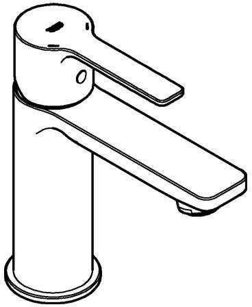 GROHE Lineare Einhand-Waschtischbatterie XS-Size mit PushOpen Ablaufventil chrom