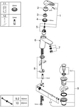 GROHE Eurostyle Cosmopolitan Einhand-Waschtischbatterie mit EcoJoy und Kaltstart-Funktion, Chrom
