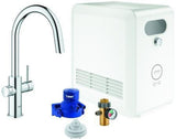 GROHE Blue Professional C-Auslauf Set – Spültisch-Einhandmischer mit Filterfunktion und Bluetooth/WiFi