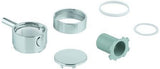GROHE Temperaturwählgriff 49089 rund für Thermostat-Fertigmontagesets – Chrom, SafeStop 38°C