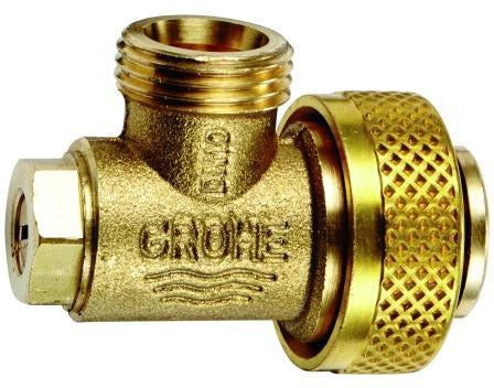 GROHE Eckventil 42235 für WC-Spülkasten – Messing, rechtwinklig, 1/2 Zoll x 3/8 Zoll