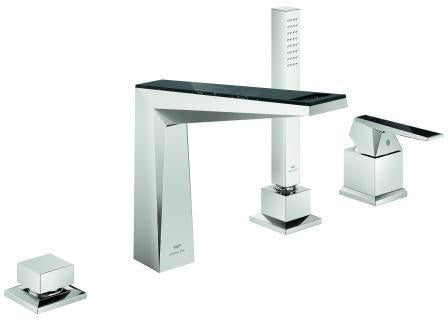 GROHE Allure Brilliant Private Collection 4-Loch-Wannenkombination mit Vanilla Noir Caesarstone Griff