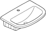 GROHE Einbauwaschtisch Bau Keramik 560x400mm alpinweiß, 1 Hahnloch, mit Überlauf