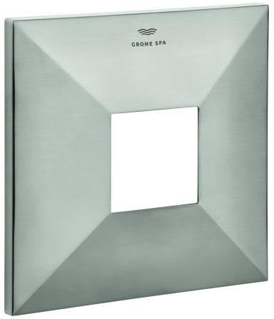 GROHE Rosette 48613 eckig für Einhandmischer-Fertigmontageset mit 2-Wege-Umstellung in Chrom
