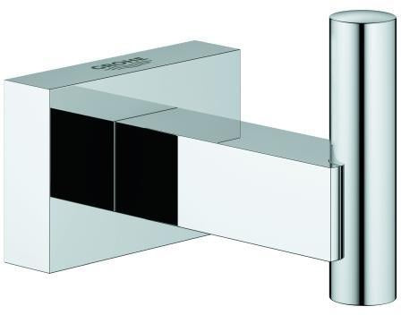 GROHE Essentials Cube Bademantelhaken – 1-fach, verchromt, verdeckte Befestigung