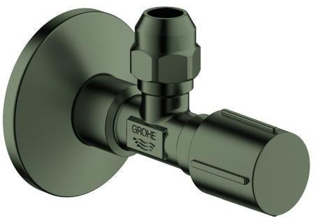 GROHE Eckventil 1/2x3/8'' mit Quetschverschraubung, Schubrosette & Metallgriff – Chrom