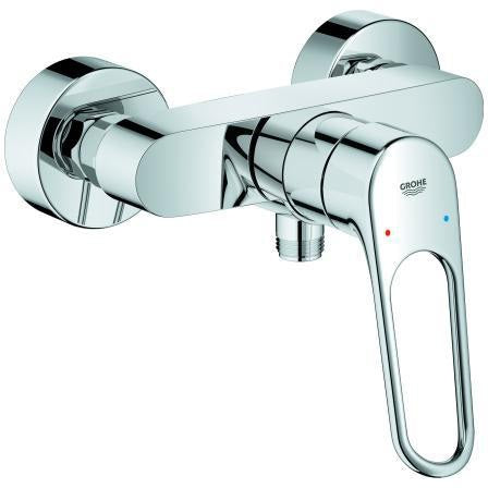 GROHE Eurosmart Professional Einhand-Brausebatterie Wandmontage Chrom mit offenem Metall-Hebelgriff