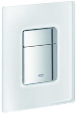GROHE Skate Cosmopolitan WC-Betätigungsplatte in velvet black – 2-Mengen-Technik, Glasoberfläche, 156x197 mm