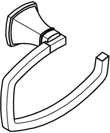 GROHE WC-Papierhalter Allure Brilliant 40898 ohne Deckel chrom – verdeckte Wandmontage