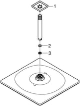 GROHE Rainshower Mono 310 Cube Kopfbrause-Set Deckenauslass 142 mm, 1 Strahl, 7,5 l/min, Chrom