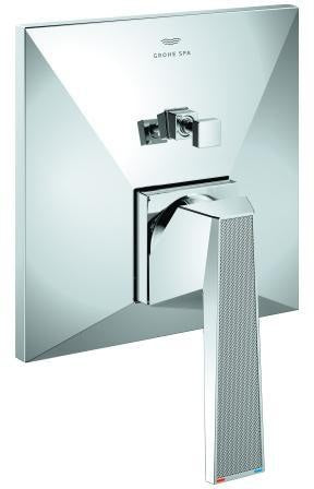 GROHE Allure Brilliant Private Collection Einhand-Wannenbatterie mit Rändelstruktur, Chrom