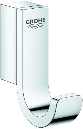 GROHE Selection Bademantelhaken Einfach Chrom – verdeckte Befestigung, Metall, 1 Haken