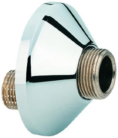 GROHE S-Anschluss 12075 mit Schalldämpfer – 1/2" x 3/4", 7,5 mm verstellbar, edelmatt