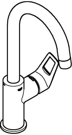 GROHE BauLoop Einhand-Waschtischbatterie L-Size PushOpen Ablaufgarnitur chrom