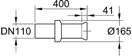 GROHE WC-Ablaufbogen 39453 horizontal 320 mm – KOMO-geprüfter Anschlussbogen