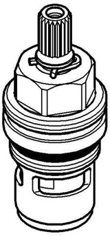 GROHE Keramik-Oberteil 45978 – Anschlag rechts, Carbodur, DN 15