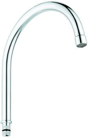 GROHE Auslauf 13966 Eurocube U-Auslauf 221 mm chrom – Rohr-Auslauf mit Strahlregler